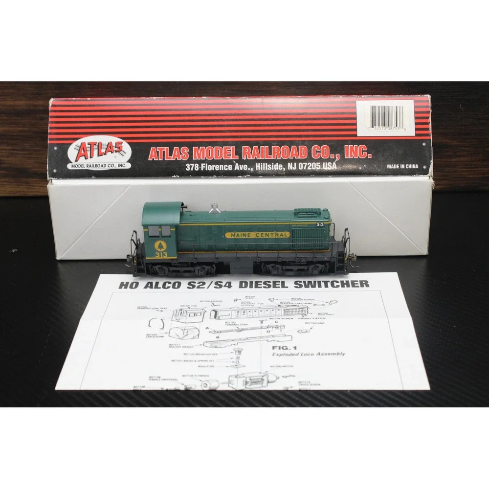 Atlas HO Scale Alco S-4 Diesel Switcher Maine Central 313‎ Locomotive 8753 Boxed